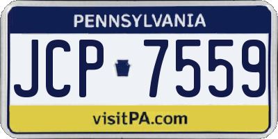 PA license plate JCP7559