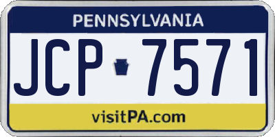 PA license plate JCP7571