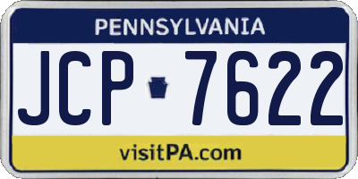 PA license plate JCP7622