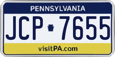 PA license plate JCP7655