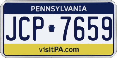 PA license plate JCP7659