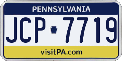 PA license plate JCP7719