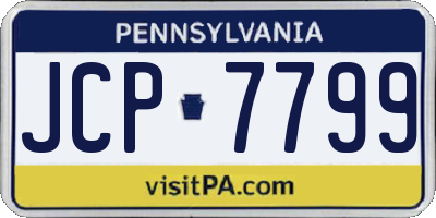 PA license plate JCP7799