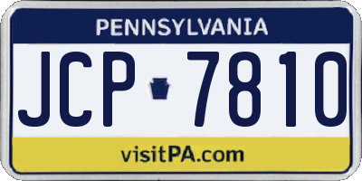 PA license plate JCP7810