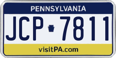 PA license plate JCP7811