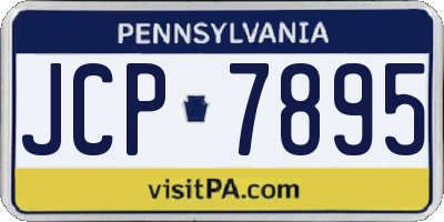 PA license plate JCP7895