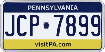PA license plate JCP7899