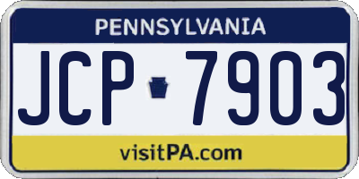 PA license plate JCP7903