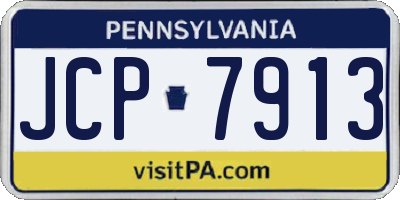 PA license plate JCP7913