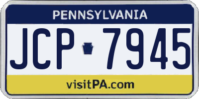 PA license plate JCP7945