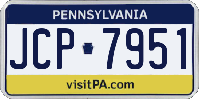 PA license plate JCP7951