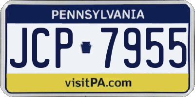 PA license plate JCP7955