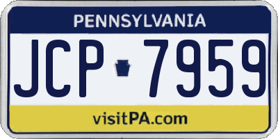 PA license plate JCP7959