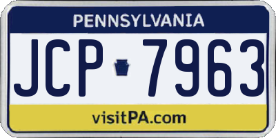 PA license plate JCP7963