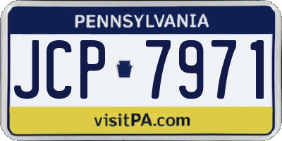 PA license plate JCP7971