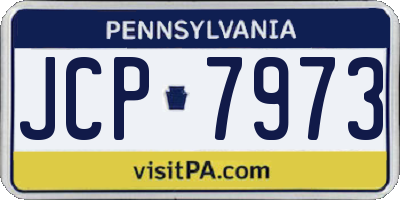 PA license plate JCP7973