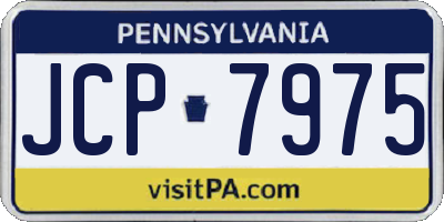 PA license plate JCP7975