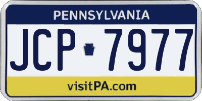PA license plate JCP7977