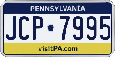 PA license plate JCP7995