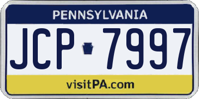 PA license plate JCP7997