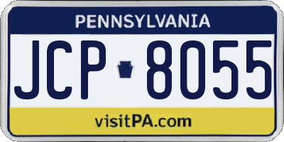 PA license plate JCP8055
