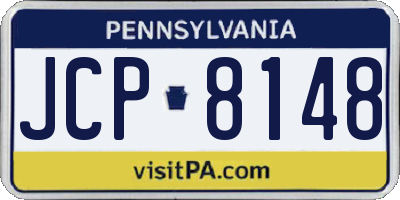 PA license plate JCP8148