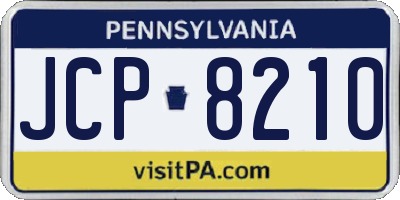 PA license plate JCP8210