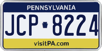 PA license plate JCP8224