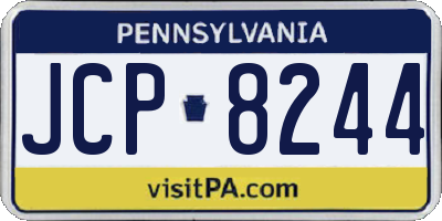 PA license plate JCP8244
