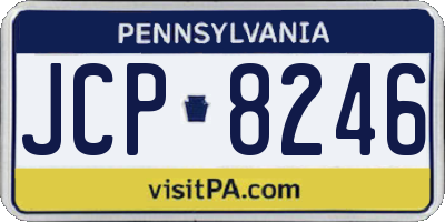 PA license plate JCP8246