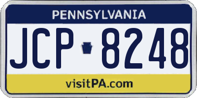 PA license plate JCP8248
