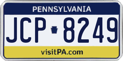 PA license plate JCP8249