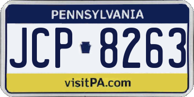 PA license plate JCP8263