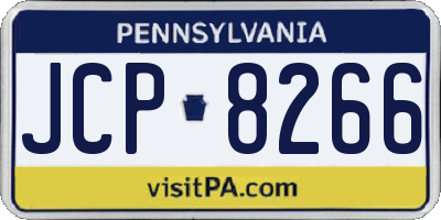 PA license plate JCP8266