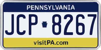 PA license plate JCP8267