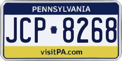 PA license plate JCP8268