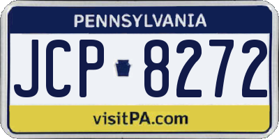 PA license plate JCP8272