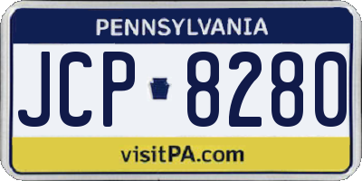 PA license plate JCP8280