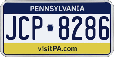 PA license plate JCP8286