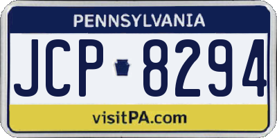 PA license plate JCP8294