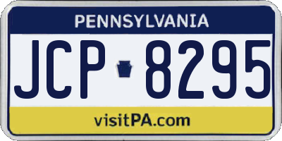 PA license plate JCP8295