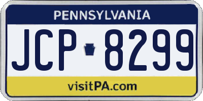 PA license plate JCP8299