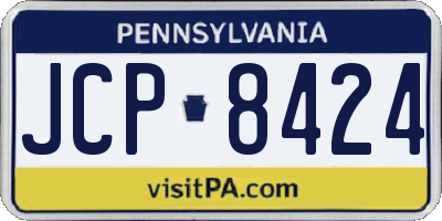 PA license plate JCP8424