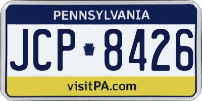 PA license plate JCP8426