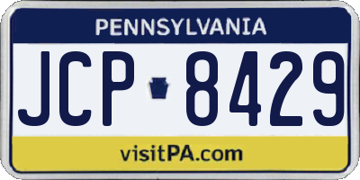 PA license plate JCP8429