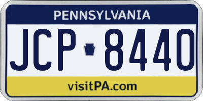 PA license plate JCP8440
