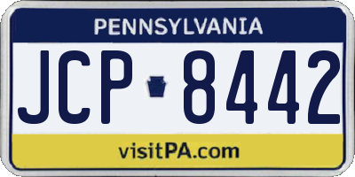 PA license plate JCP8442