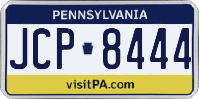 PA license plate JCP8444