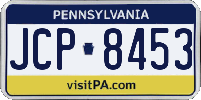 PA license plate JCP8453