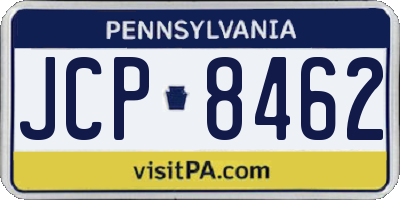 PA license plate JCP8462
